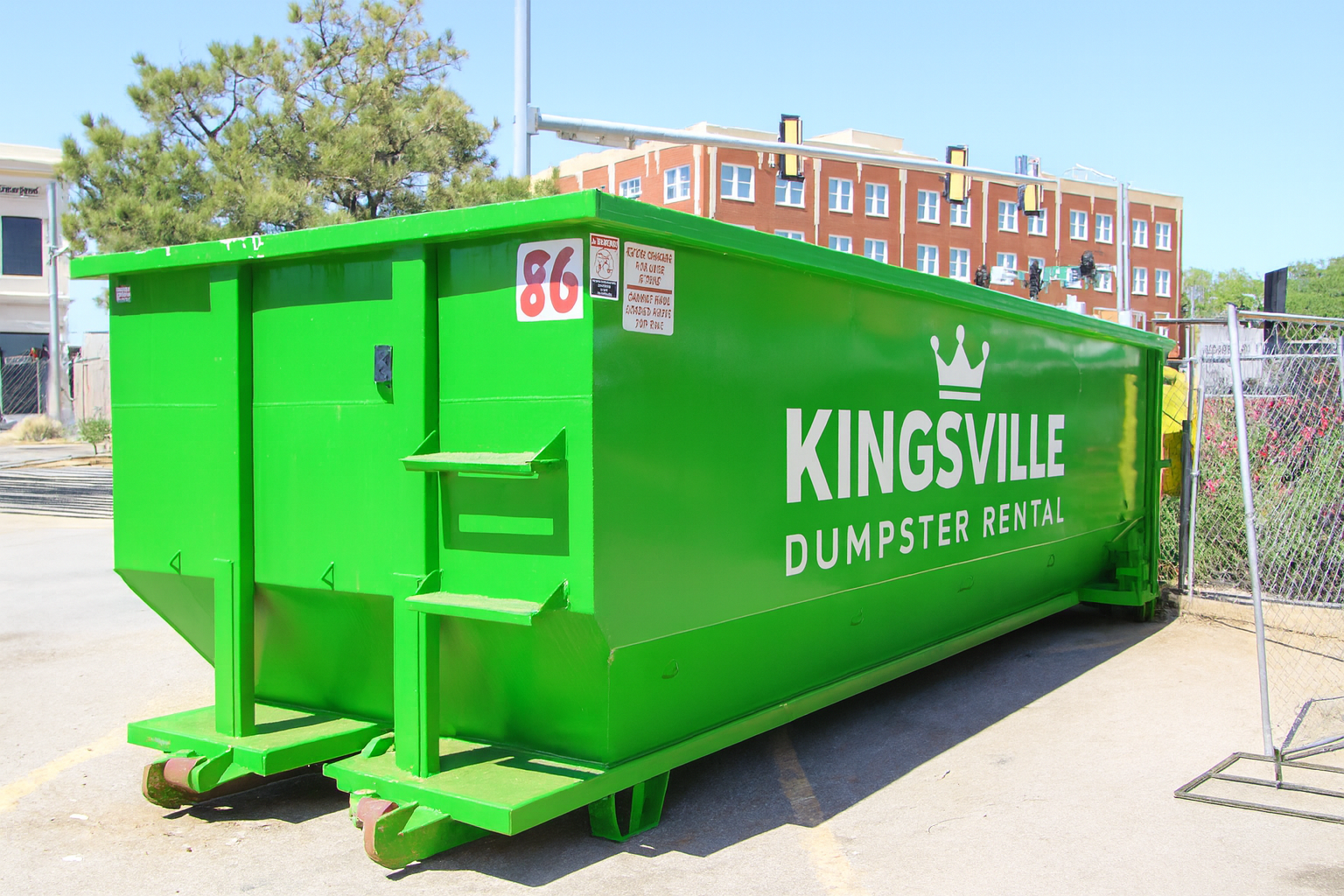 A Wichita KS Dumpster at jobsite